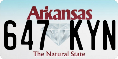 AR license plate 647KYN