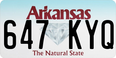 AR license plate 647KYQ