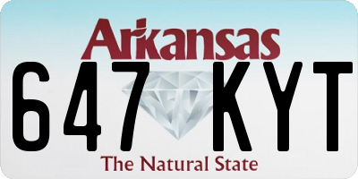 AR license plate 647KYT