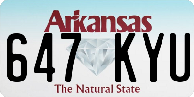 AR license plate 647KYU