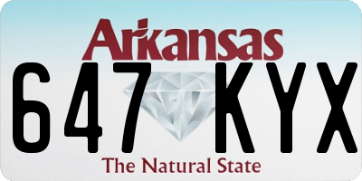 AR license plate 647KYX
