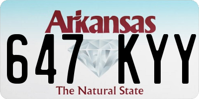 AR license plate 647KYY