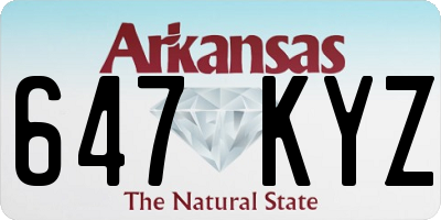 AR license plate 647KYZ