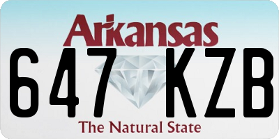 AR license plate 647KZB