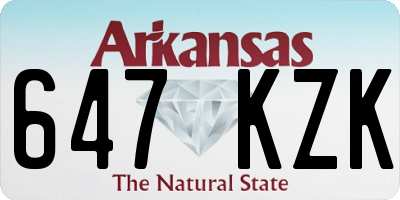 AR license plate 647KZK