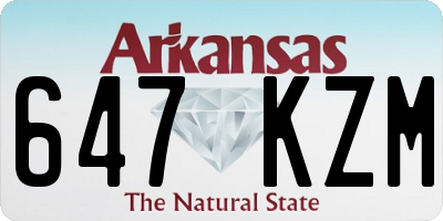 AR license plate 647KZM