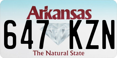 AR license plate 647KZN