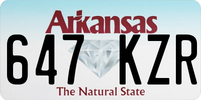AR license plate 647KZR