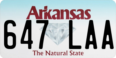 AR license plate 647LAA