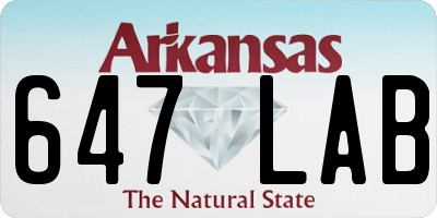 AR license plate 647LAB