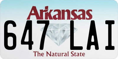 AR license plate 647LAI
