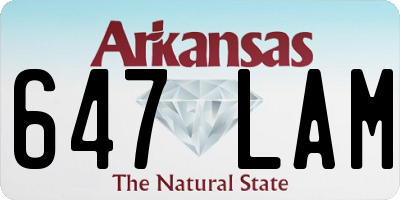 AR license plate 647LAM