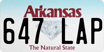 AR license plate 647LAP