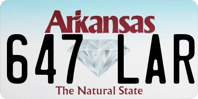 AR license plate 647LAR