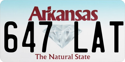 AR license plate 647LAT