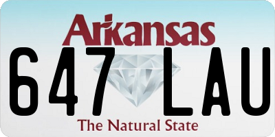 AR license plate 647LAU