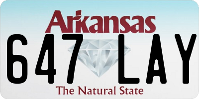 AR license plate 647LAY