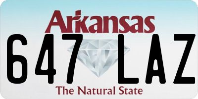 AR license plate 647LAZ