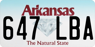 AR license plate 647LBA