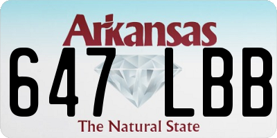 AR license plate 647LBB