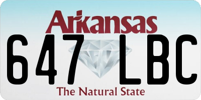 AR license plate 647LBC