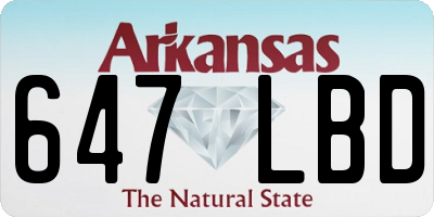 AR license plate 647LBD