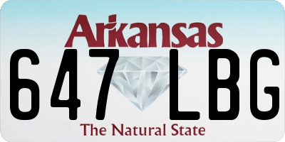AR license plate 647LBG