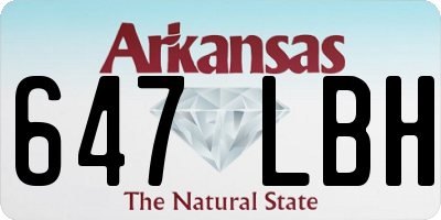 AR license plate 647LBH