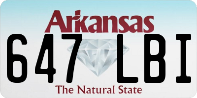 AR license plate 647LBI