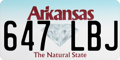 AR license plate 647LBJ