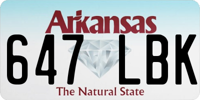 AR license plate 647LBK