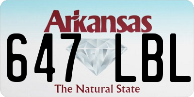 AR license plate 647LBL