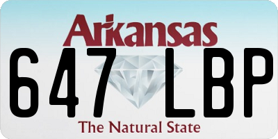 AR license plate 647LBP
