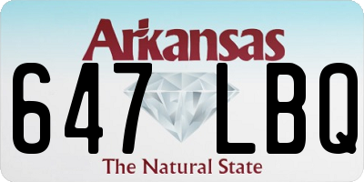 AR license plate 647LBQ