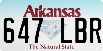 AR license plate 647LBR