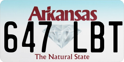 AR license plate 647LBT
