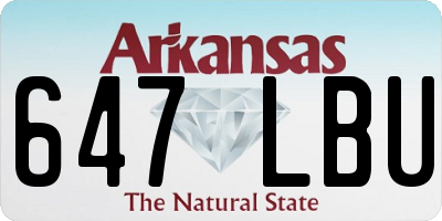 AR license plate 647LBU