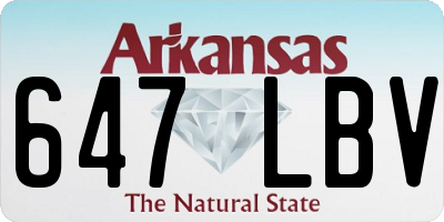 AR license plate 647LBV