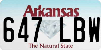 AR license plate 647LBW