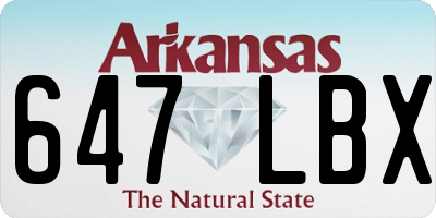 AR license plate 647LBX