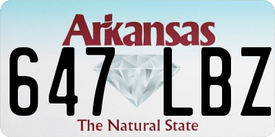 AR license plate 647LBZ