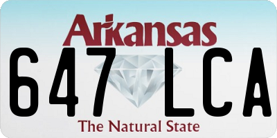 AR license plate 647LCA