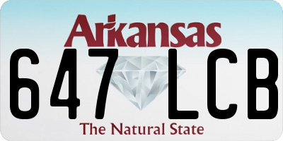AR license plate 647LCB
