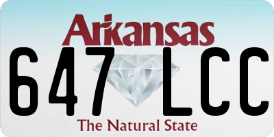 AR license plate 647LCC