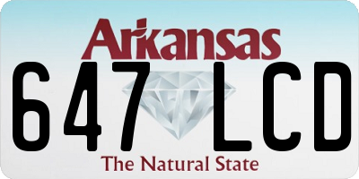 AR license plate 647LCD
