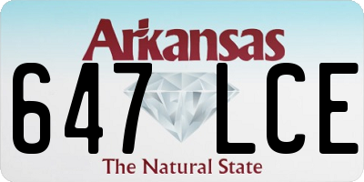 AR license plate 647LCE