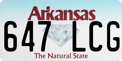 AR license plate 647LCG
