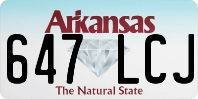 AR license plate 647LCJ