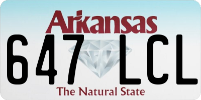 AR license plate 647LCL