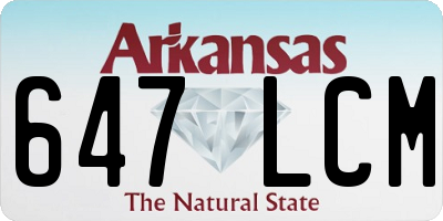 AR license plate 647LCM